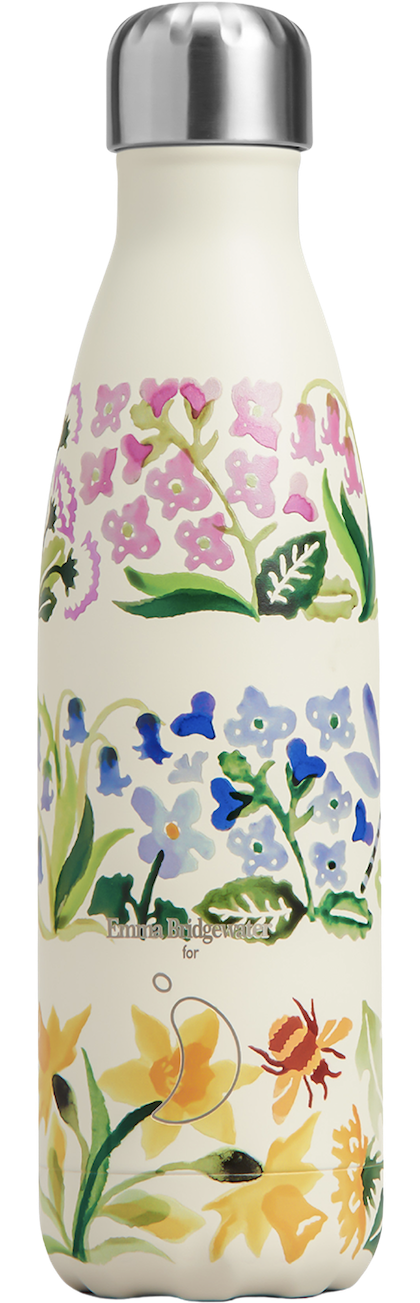 XB1050 Chilly's 500ml Water Bottle Emma Bridgewater Bottles Wildflower Walks