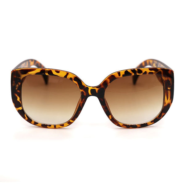 Recycled chunky frame tortoiseshell sunglasses in taupe
