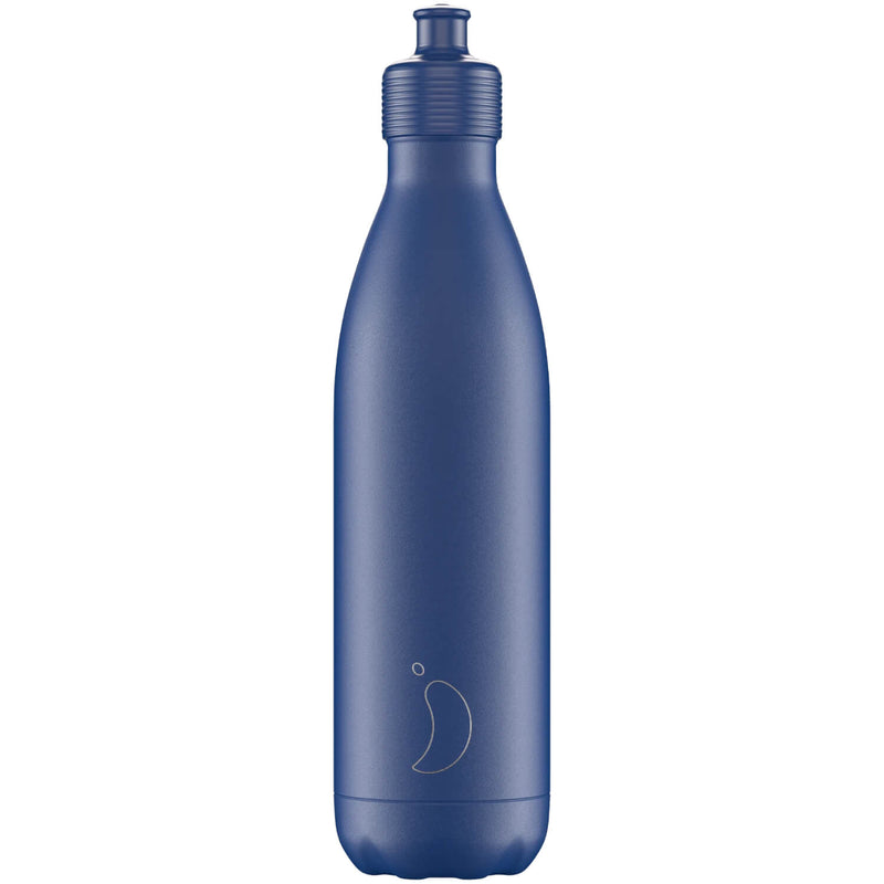 XB146 CHILLY'S 500ML SPORTS REUSABLE WATER BOTTLE - Matte Blue