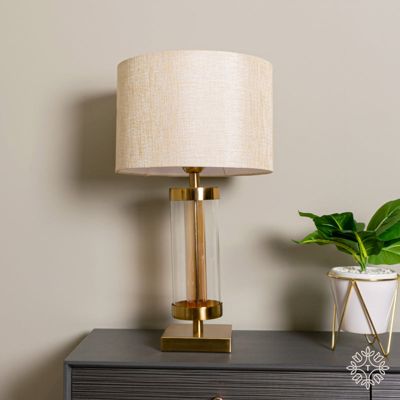 Jane glass cylinder lamp bronze/gold 54cm