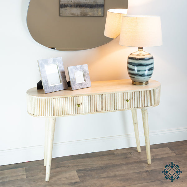Salerno 1 drw console table fluted