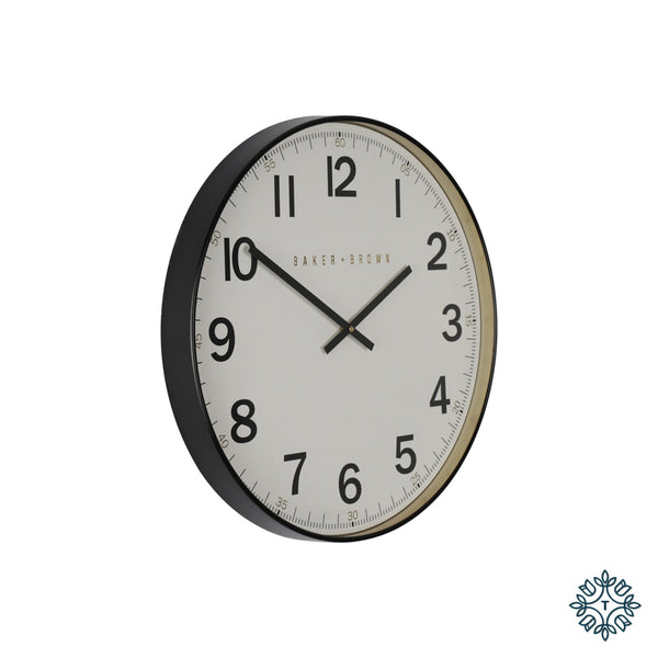 Baker and Brown Station Clock - White