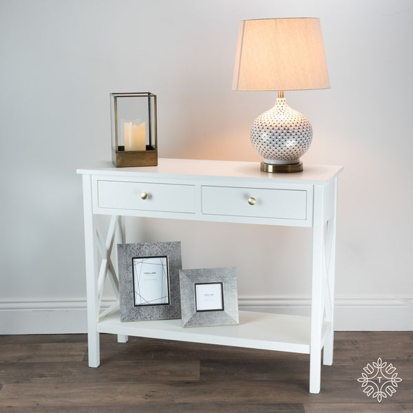 Rivera 2 drawer console table