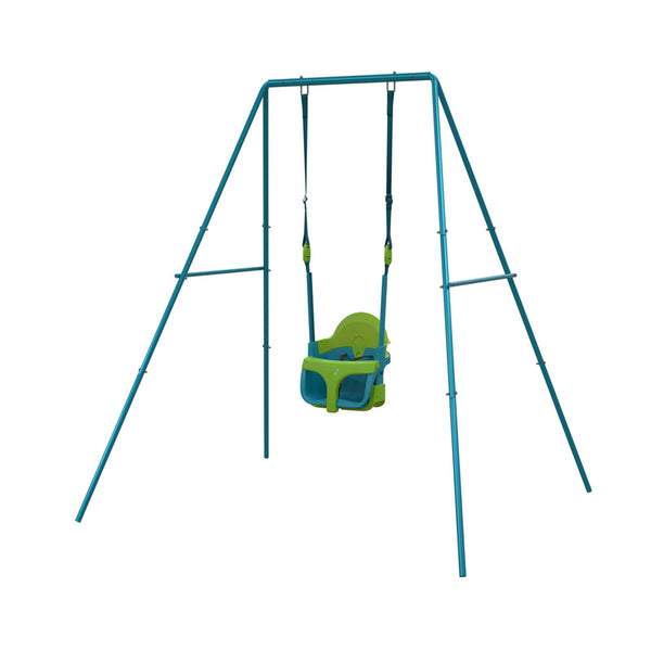 Small to Tall 2 in 1 Metal Swing Set with Quadpod