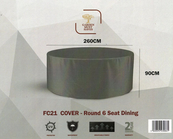 Round 6 seater dining cover (260cm x 90cm)