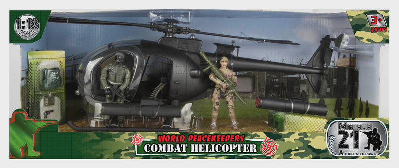 COMBAT HELICOPTER WITH FIGURES AND ACCESSORIES