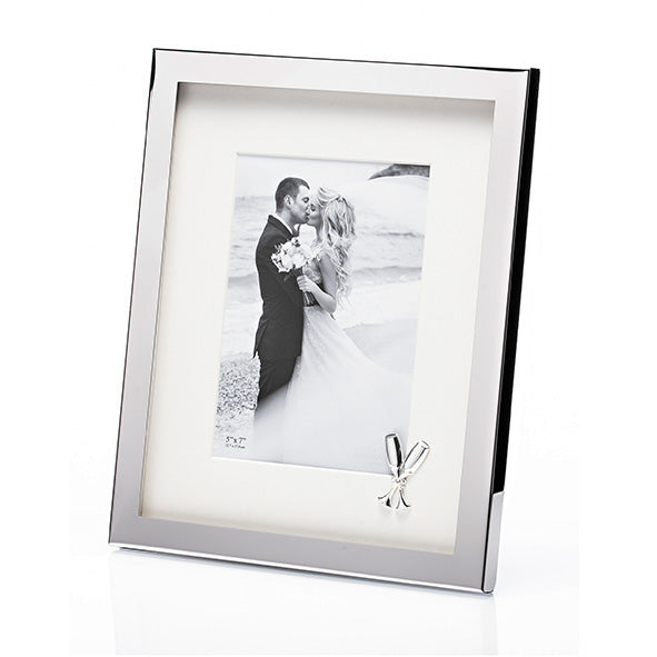 WEDDING PHOTO FRAME 5" X 7" (FLUTES) SILVER PLATED