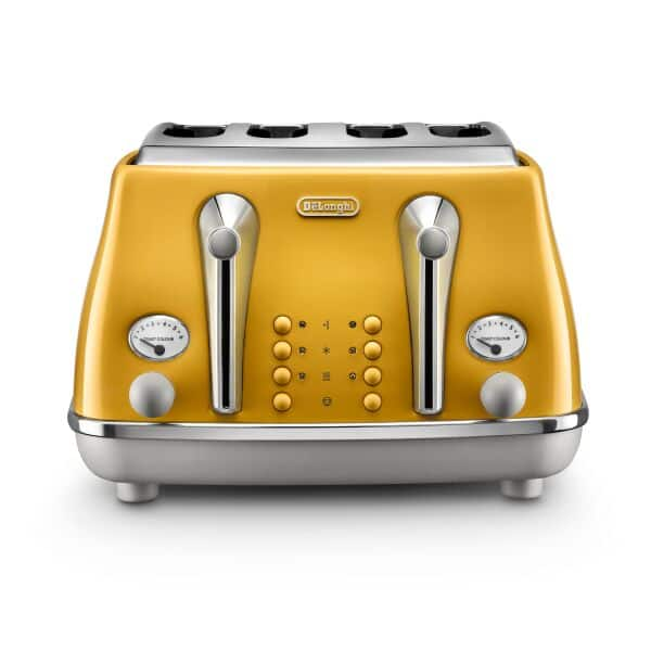 DeLonghi Icona Capitals 4 Slice Yellow Toaster