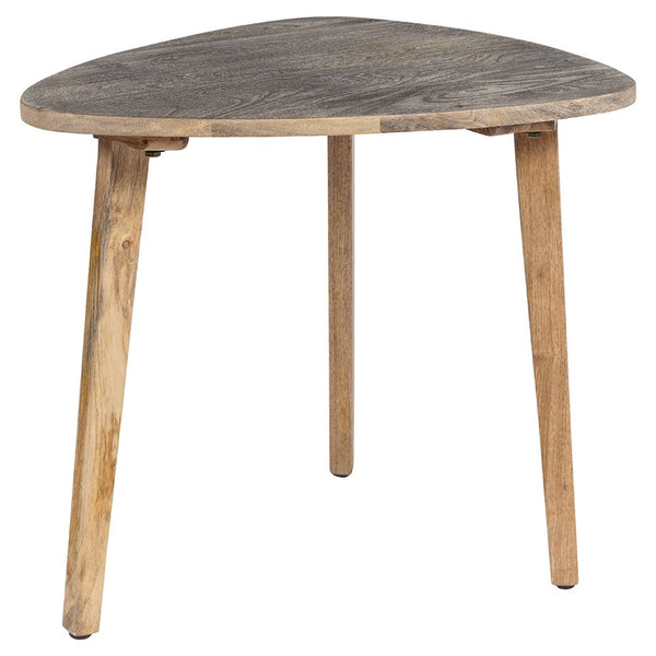 RUSTIC WOOD SIDE TABLE 55X50X50CM