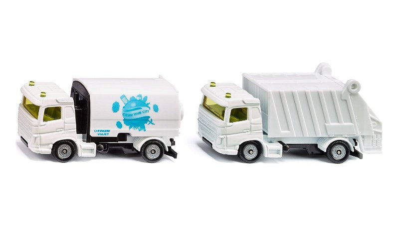 MUNICIPAL SET ROAD SWEEPER AND GARBAGE TRUCK