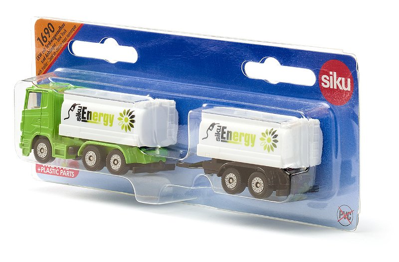 1:87 TRUCK WITH TANK TRUCK SUPERSTRUCTURE AND TRAILER