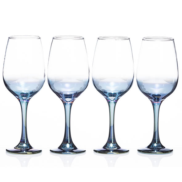 ULTRA VIOLET LUSTRE WINE GLASSES (SET OF 4)