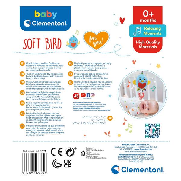 Baby Clementoni soft bird music box