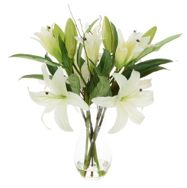 LILIES IN FLARED VASE