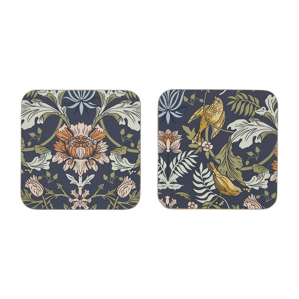 Finch & Flower Coasters - 4 Pack One Size in Navy