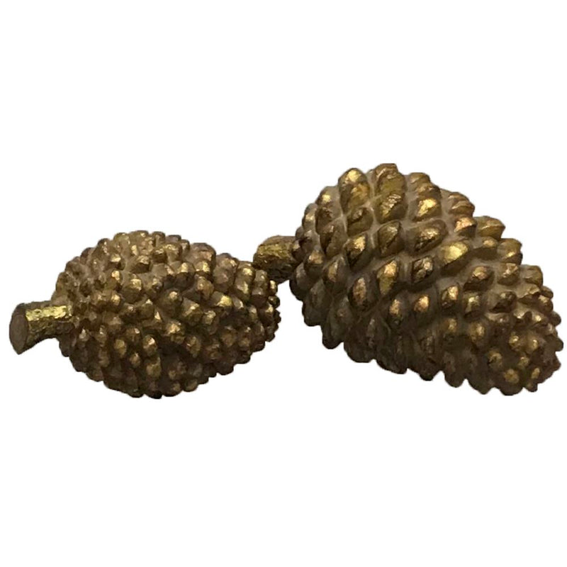 GOLD DECORATIVE PINECONE 16x9x9cm