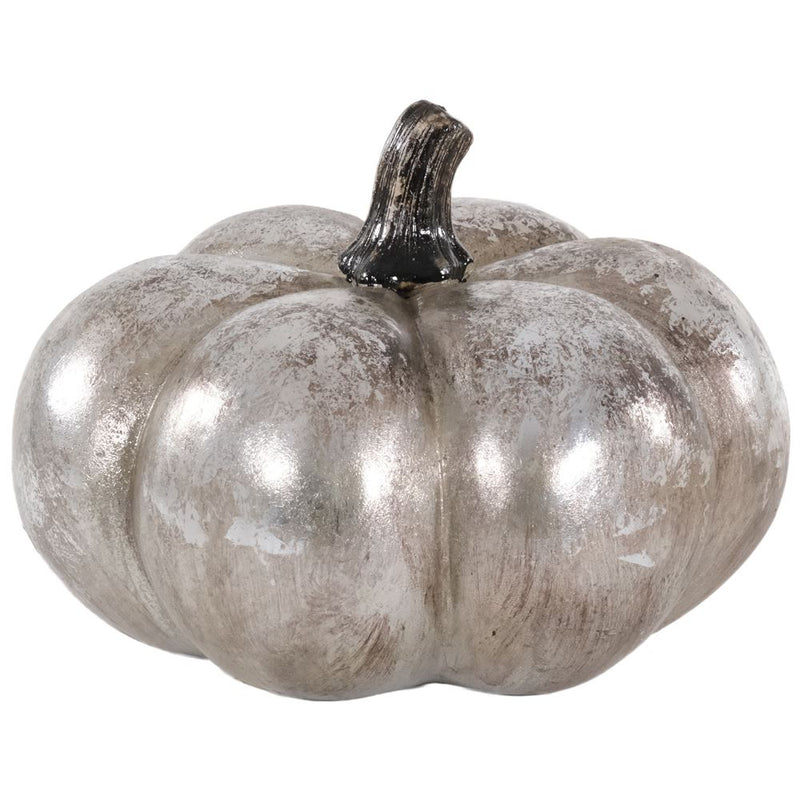 SILVER FOIL PUMPKIN 29x27x21cm