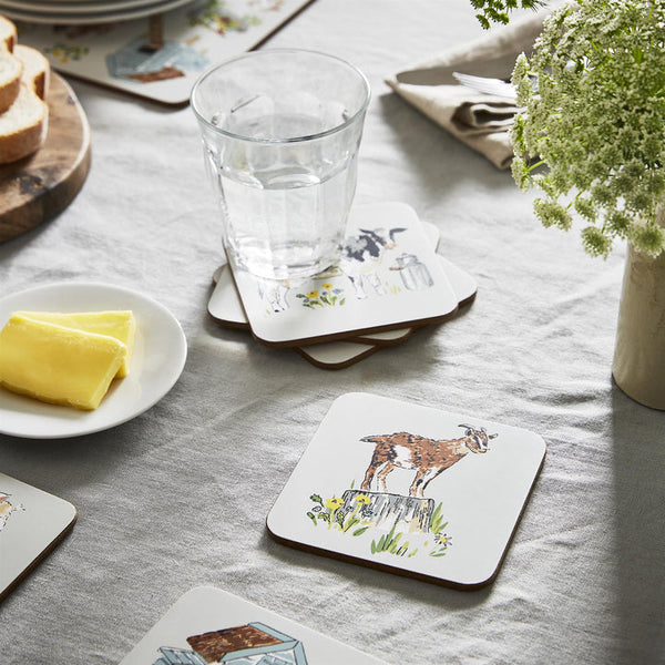 Portman Farm Coasters - 4 Pack One Size in Grey