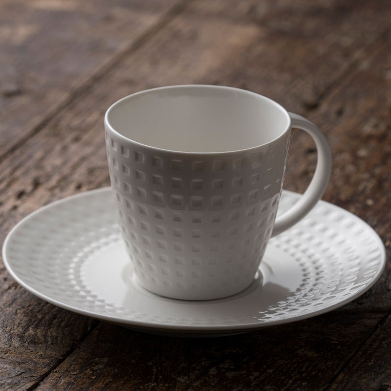Belleek Living Grafton Tea Cups & Saucers Set of 4