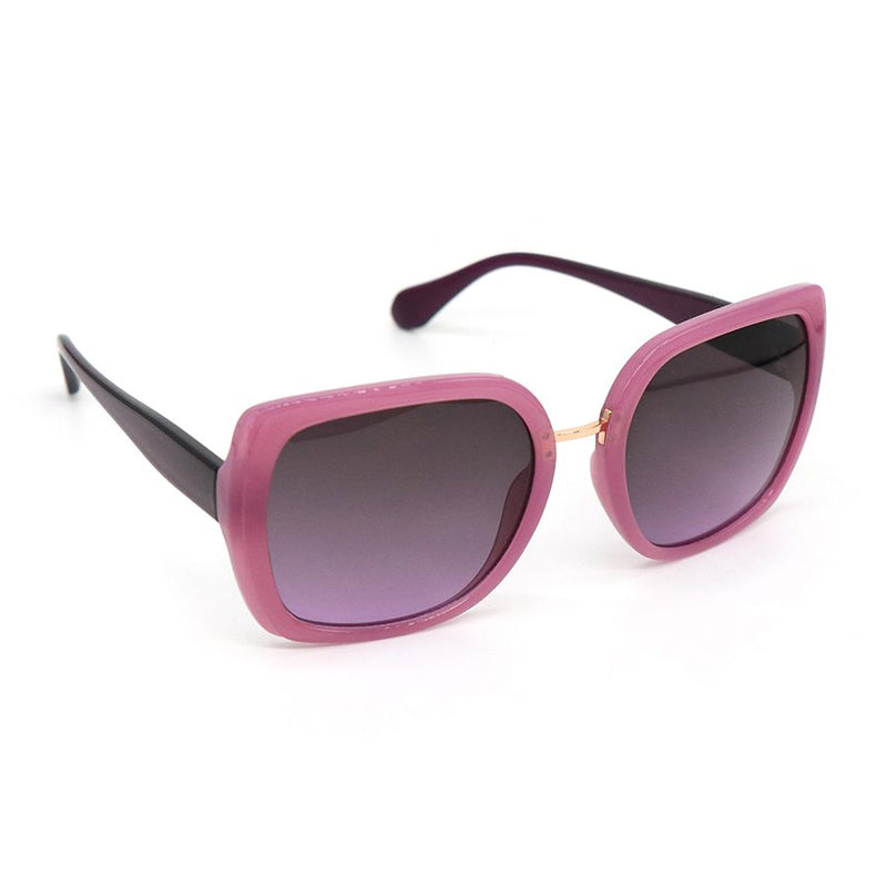 Recycled oversize sunglasses in opaque pink