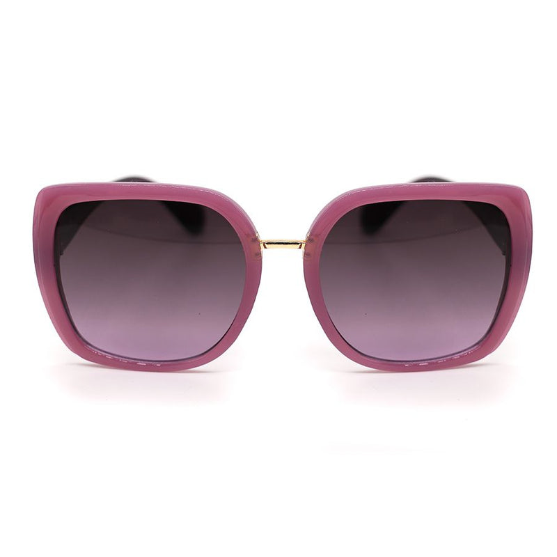 Recycled oversize sunglasses in opaque pink