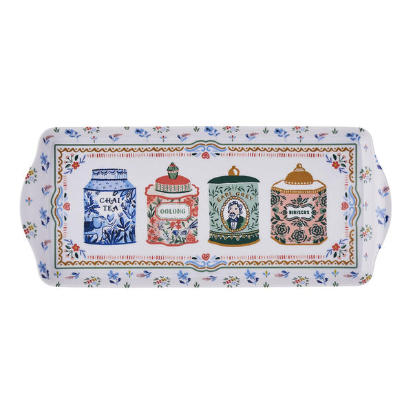 Tea Tins Tray - Small One Size in Multi