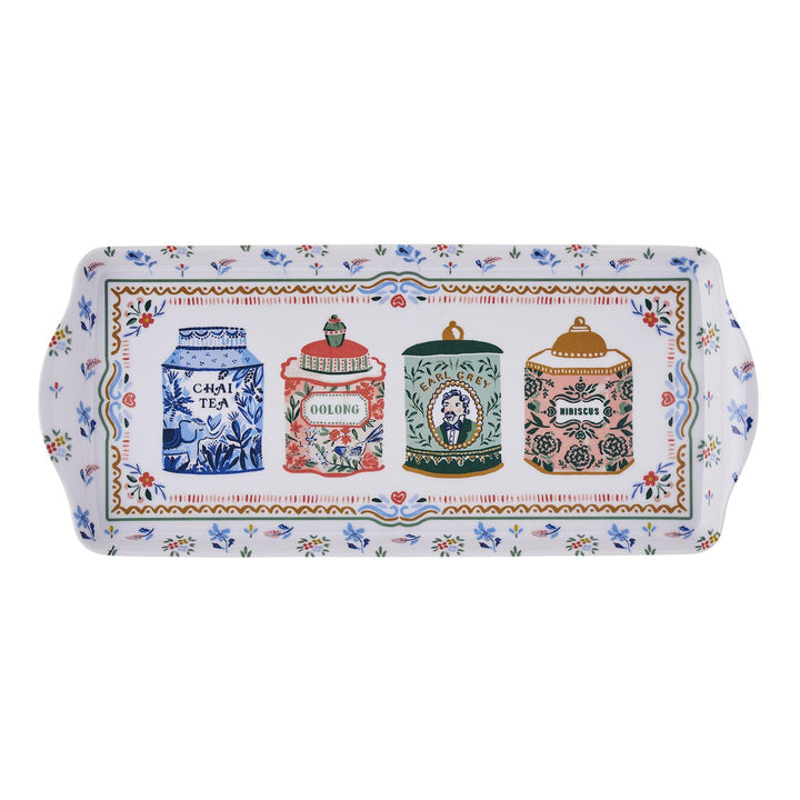 Tea Tins Tray - Small One Size in Multi