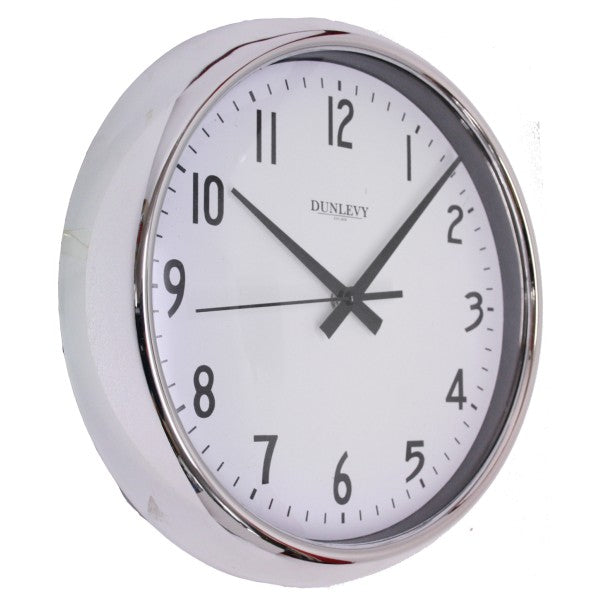 12" Chrome Plastic WallClock