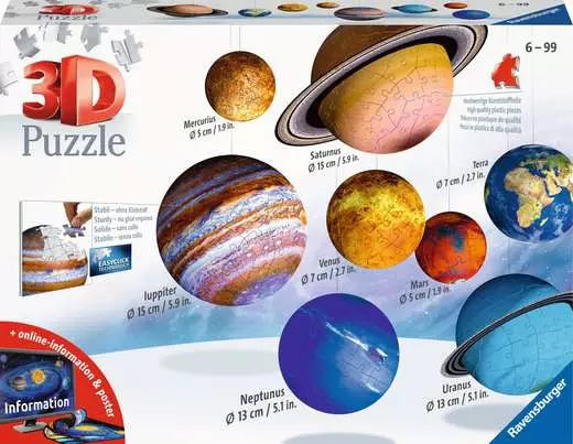 3D Puzzle Planetary Solar System - 540 Pieces