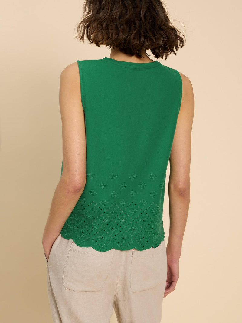 SILVIA CUT OUT VEST IN BRIGHT GREEN