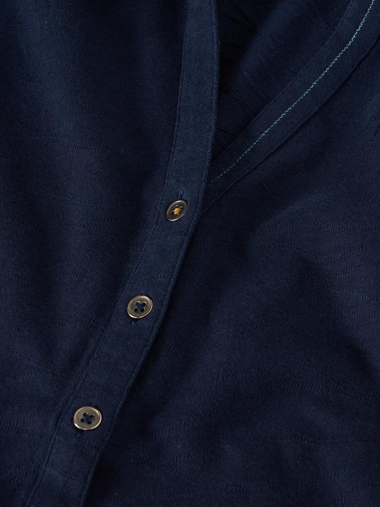 ANNIE TEXTURED SHIRT IN FRENCH NAVY