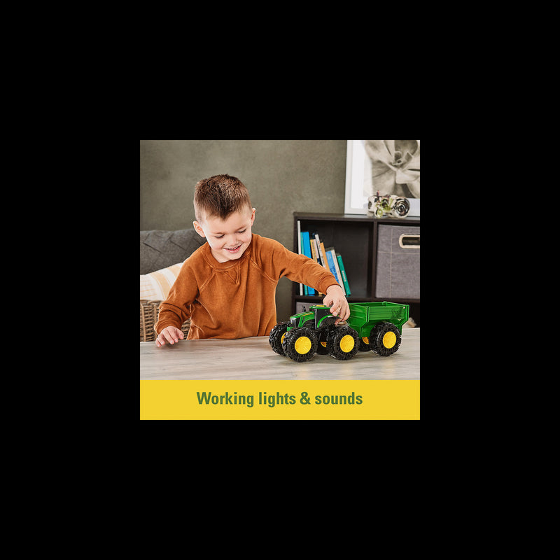 8” Monster Treads Tractor with wagon (lights and sounds)