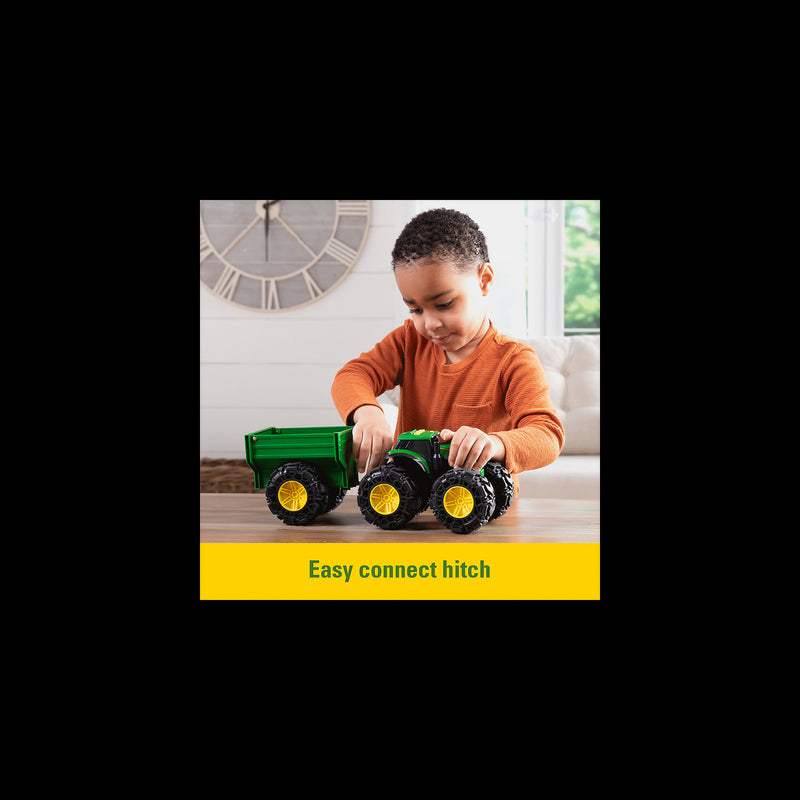 8” Monster Treads Tractor with wagon (lights and sounds)