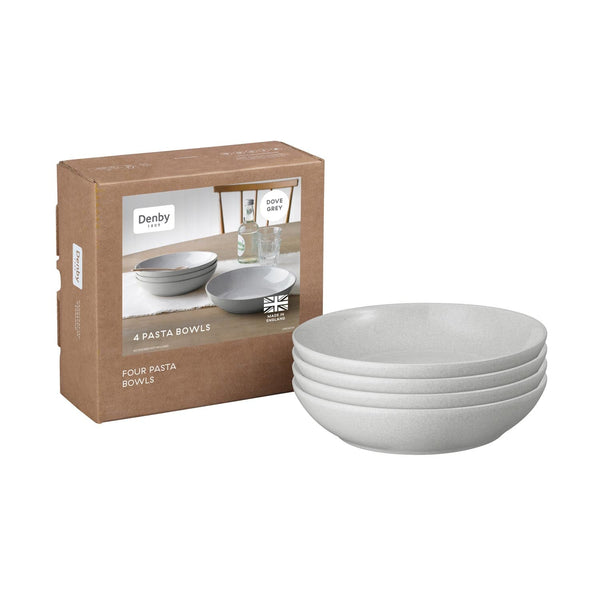 Dove Grey Set Of 4 Pasta Bowls