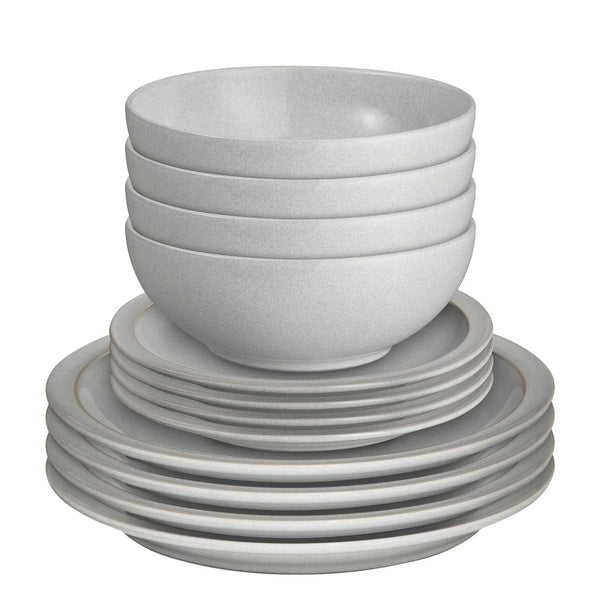 Dove Grey 12 Piece Tableware Set