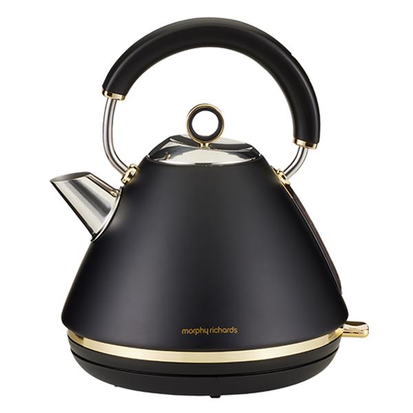 Ascend 1.5 Litre Traditional Pyramid Kettle - Black & Soft Gold