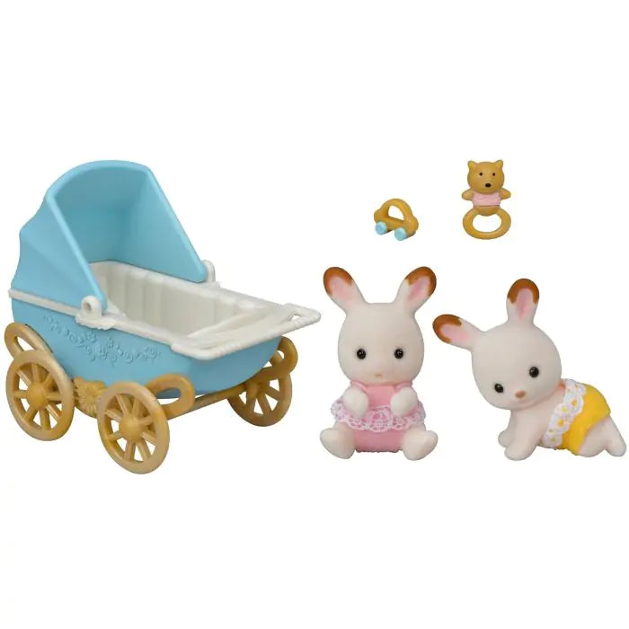 Chocolate Rabbit Twins Set (New Pram)