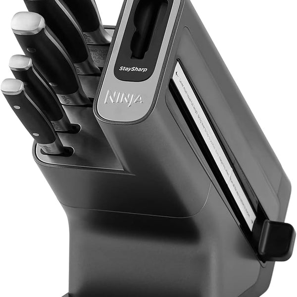 Ninja Foodi K32005UK, StaySharp Knife Block w/ Integrated Knife Sharpe