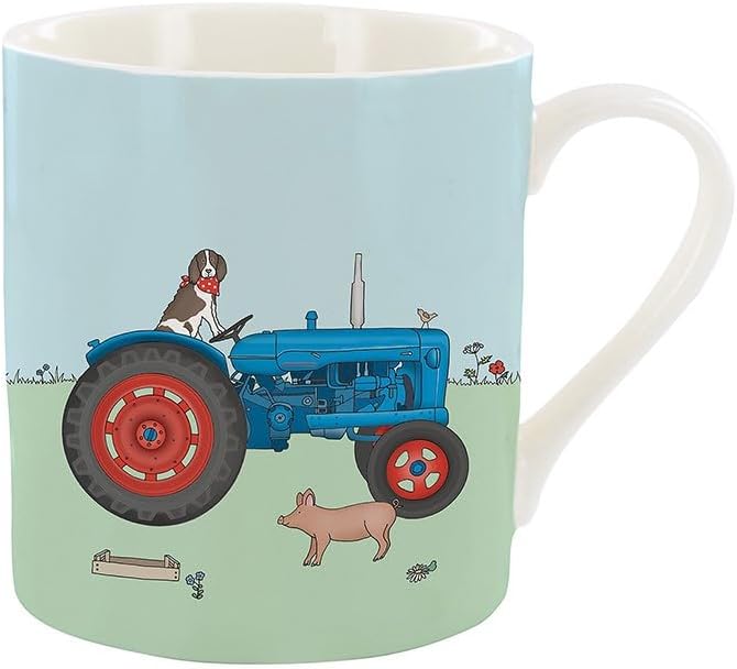 Emma Lawrence Blue tractor mug