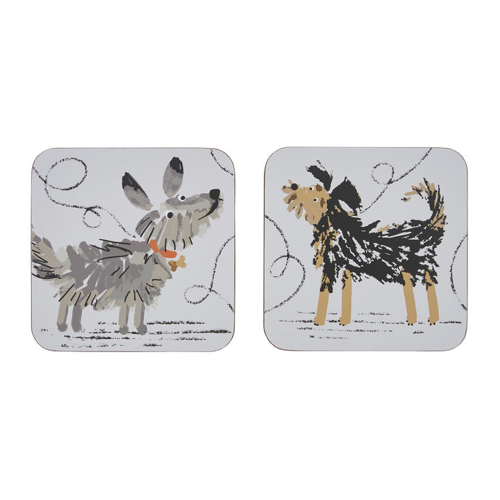 Ulster Weavers Dog Days Coasters - 4 Pack One Size in Grey