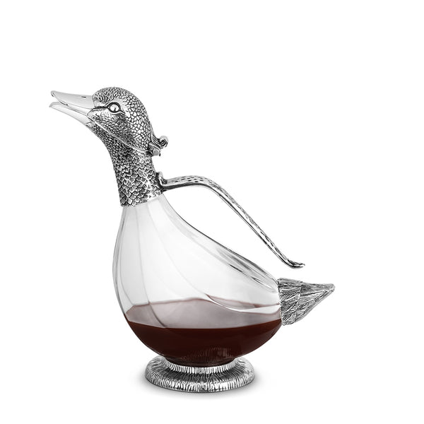 Silver Plated Duck Wine Decanter