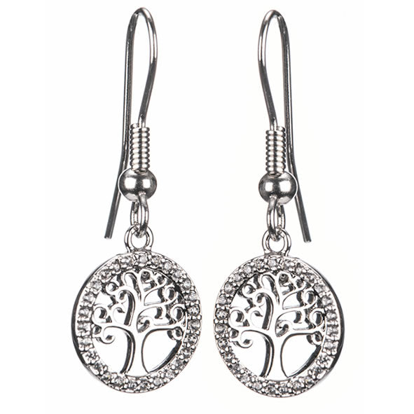 SILVER TREE OF LIFE EARRINGS