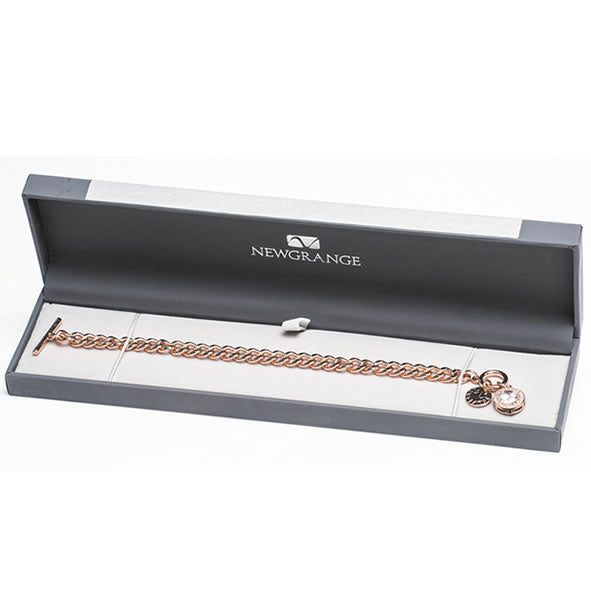 ROSE GOLD WHITE STONE & DIAMANTE BRACELET