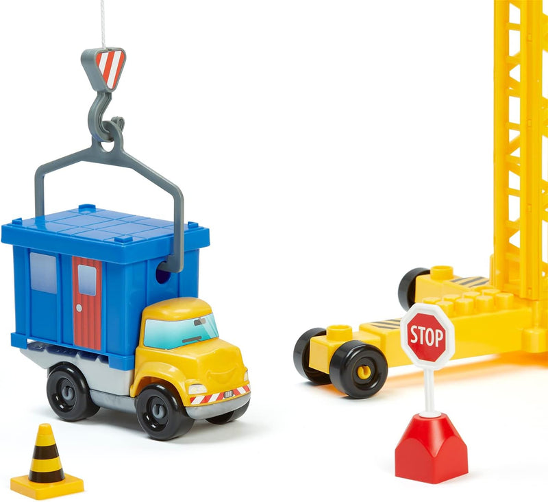 Ecoiffier ECO2999 Abrick Building Block Playset Construction Site with Crane