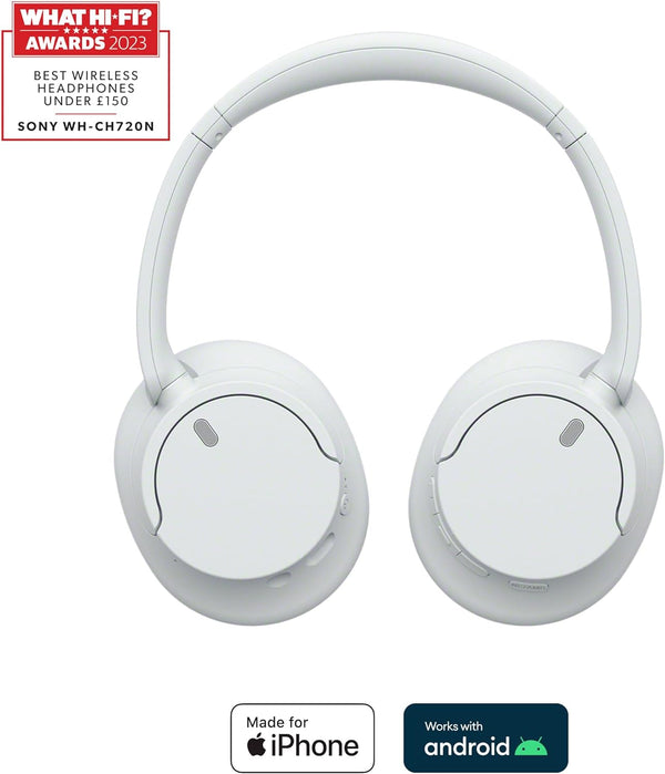 Sony WH-CH720N Noise Cancelling Wireless Bluetooth Headphones - White