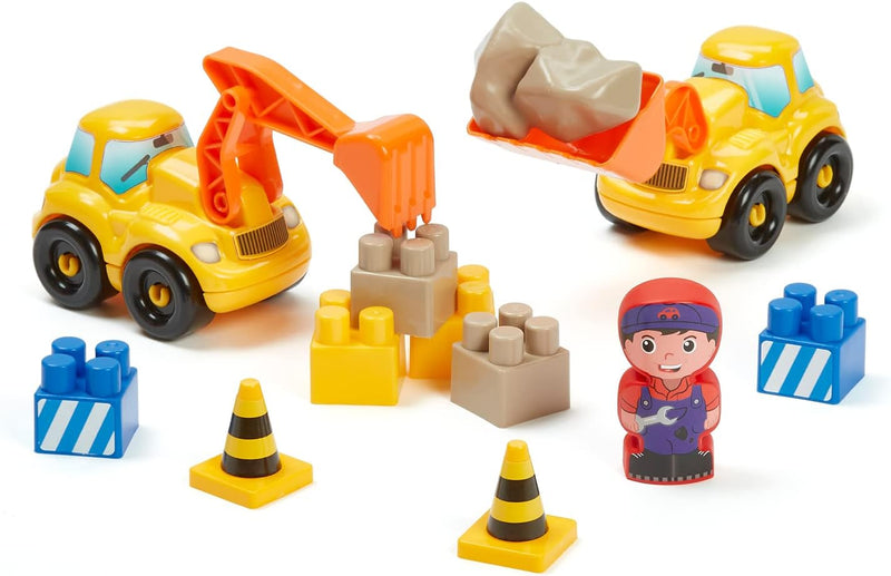 Ecoiffier ECO2999 Abrick Building Block Playset Construction Site with Crane