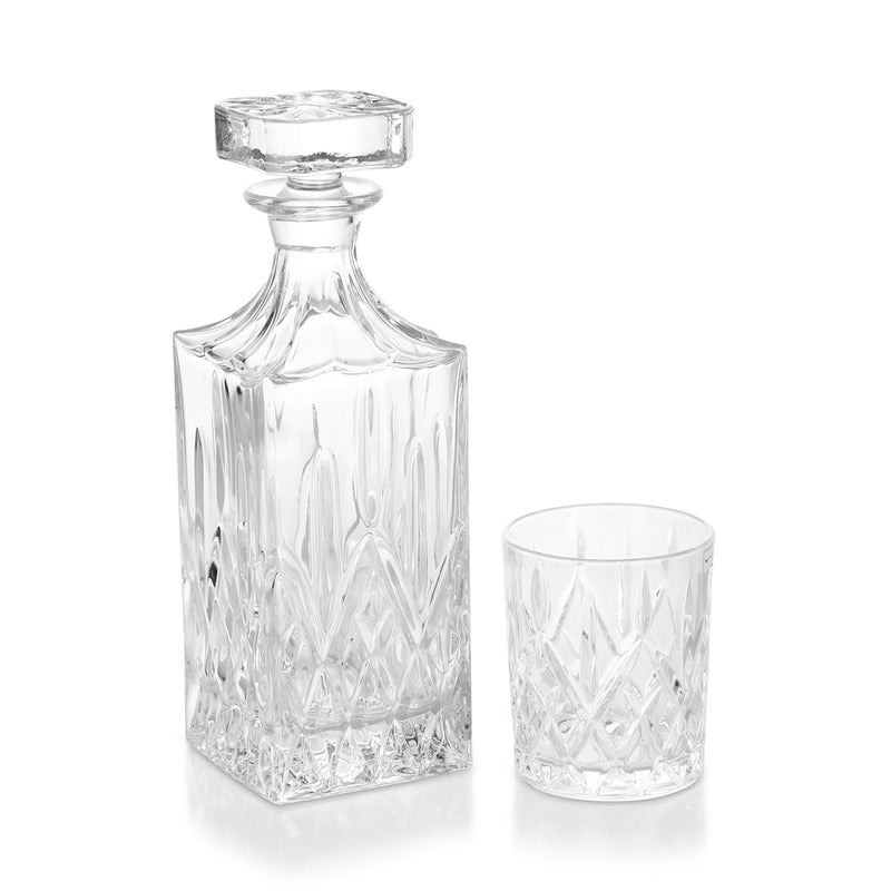 750ml Whiskey Decanter with 6 Whiskey Glasses