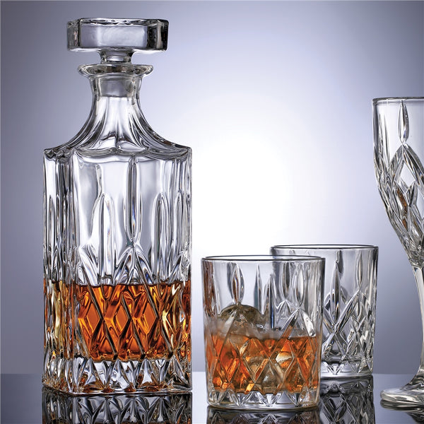 750ml Whiskey Decanter with 6 Whiskey Glasses