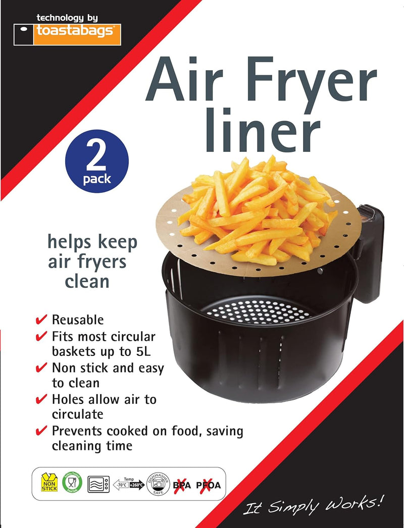 Pack of 2 Natural Air Fryer Liners