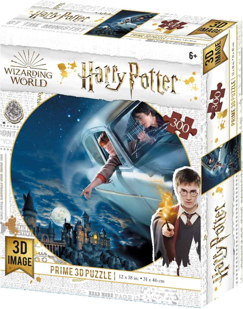 Harry & Ron Flying Over Hogwarts Prime 3D Jigsaw Puzzle